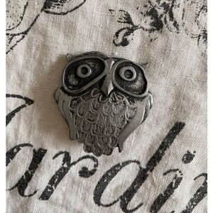 VTG 60’s Signed Pewter Metzke Owl Pin‎